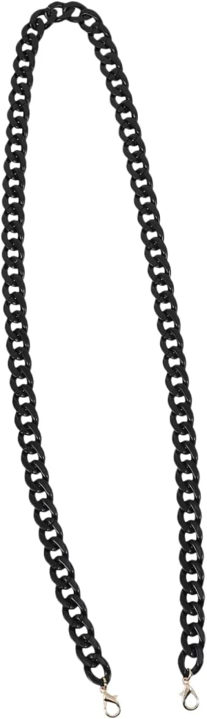 NUOBESTY Handbag Chain 100cm Black Acrylic Tote Purse for Women Single Shoulder Detachable Bag Ornament