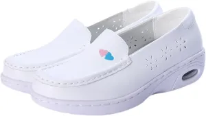 Nursing Shoes Slip On Lightweight White Women Arch Support Comfortable Healthcare Shoes for Work