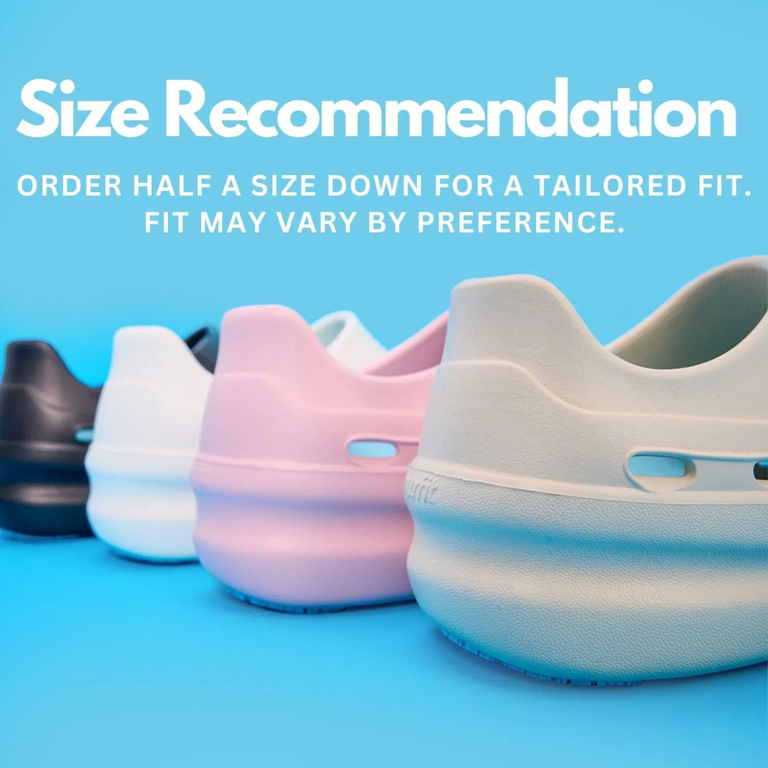 NURSTEP Unisex Lightweight Slip On Comfortable Slip Resistant Medical Nursing Clog Scrub Recovery Slides with Arch Support Insoles for Healthcare Hospital Work Operating Room