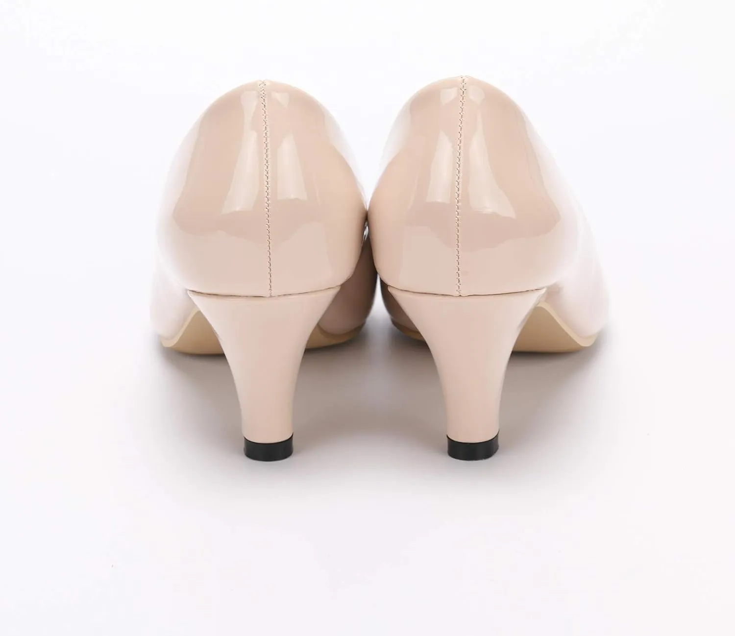 OCHENTA Women's Comfortable Low Kitten Heel Dress Shoes Round Toe Slip On Work Pumps