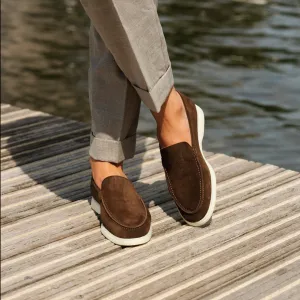 Old Money Suede Leather Loafers (Brown)