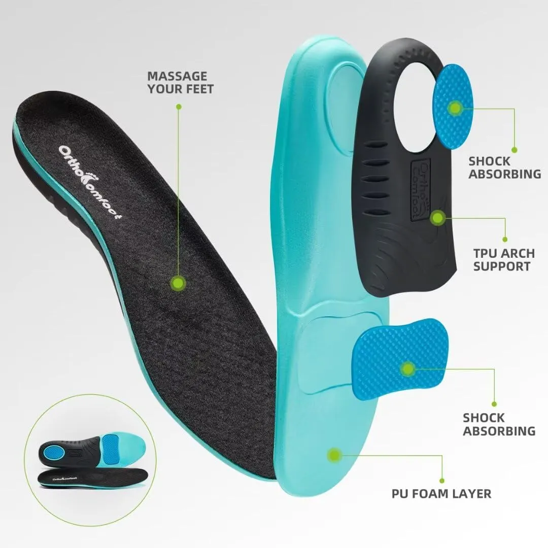 OrthoComfoot Mens Orthopedic Slippers Shoes with Arch Support: Plantar Fasciitis House Slip On Loafers, Comfortable Moccasin Mule Clogs for Indoor Outdoor