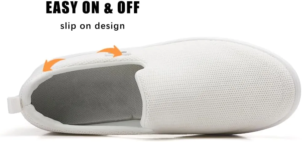Oude Slip On Sneakers Women Comfortable | Womens Orthopedic Slip On Shoes Traveling | 2 Inch Rocker Bottom