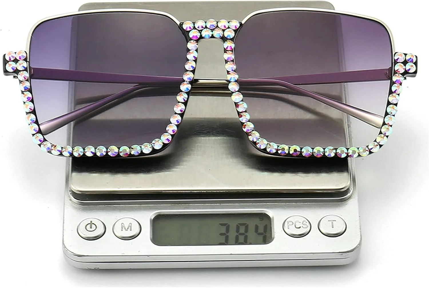 Oversized Diamond Sunglasses Women Rhinestone Square Sunglasses Vintage Men Bling Party Sunglasses Eyewear