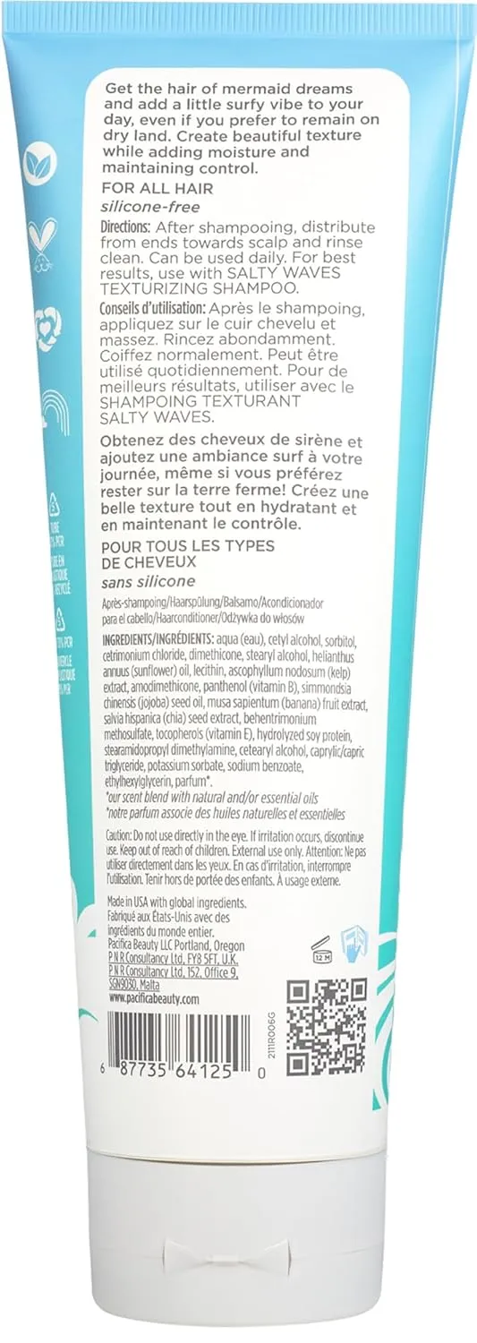 Pacifica Beauty Salty Waves Texturizing Shampoo   Texturizing Conditioner | For All Hair Types | Perfect and Effortless Beach Hair | 100% Vegan & Cruelty Free | Sulfate   Paraben Free