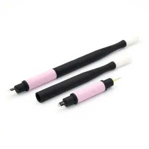 PACK OF 10 Mellie Microblading Disposable Pen 2 IN 1 - Sterilized Blade & Shade - Comfortable Silicone Grip With Pigment Sponge Microblade Best Eyebrow Supplies Kit (U18 NANO/5R) .15mm