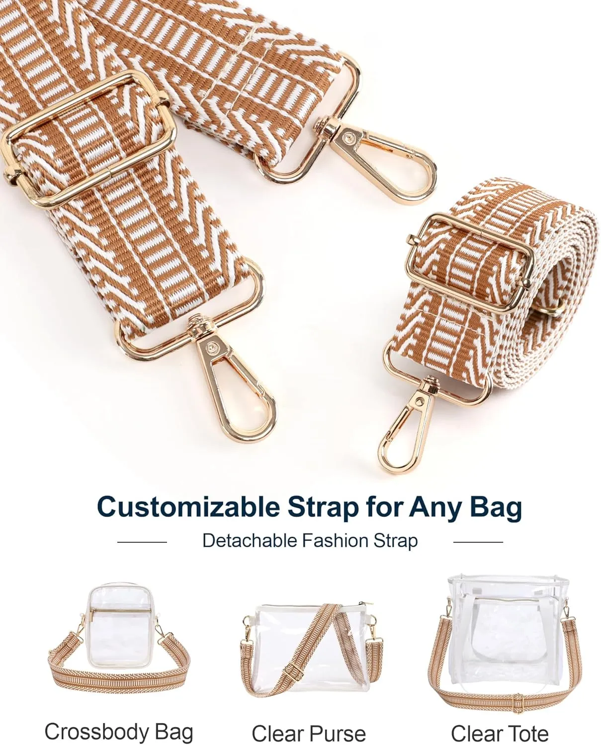 PACKISM Clear Bag for Stadium Events - Clear Sling Bag for Sport Concert, Clear Crossbody Bags for Women with Comfortable Strap