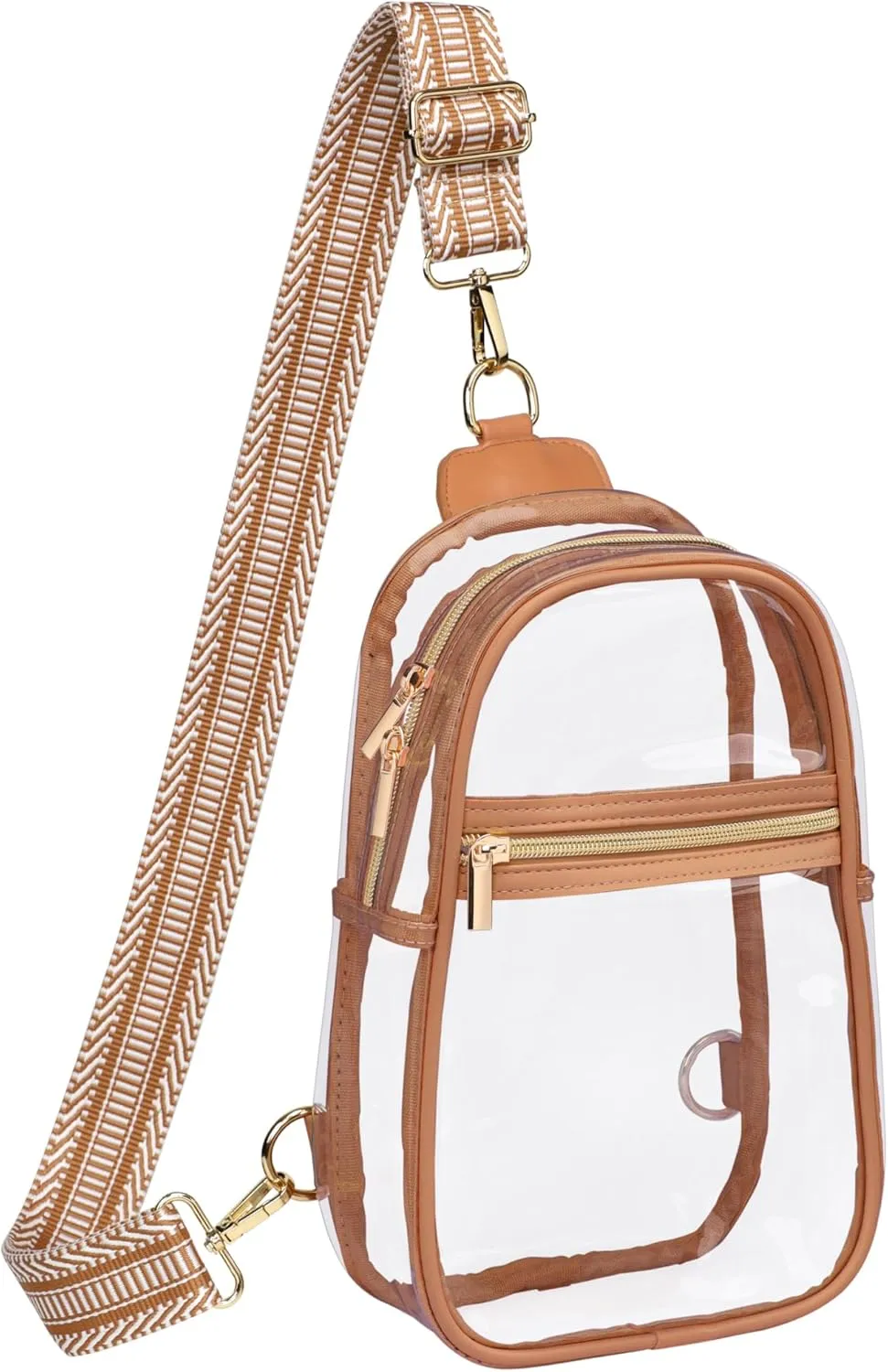 PACKISM Clear Bag for Stadium Events - Clear Sling Bag for Sport Concert, Clear Crossbody Bags for Women with Comfortable Strap