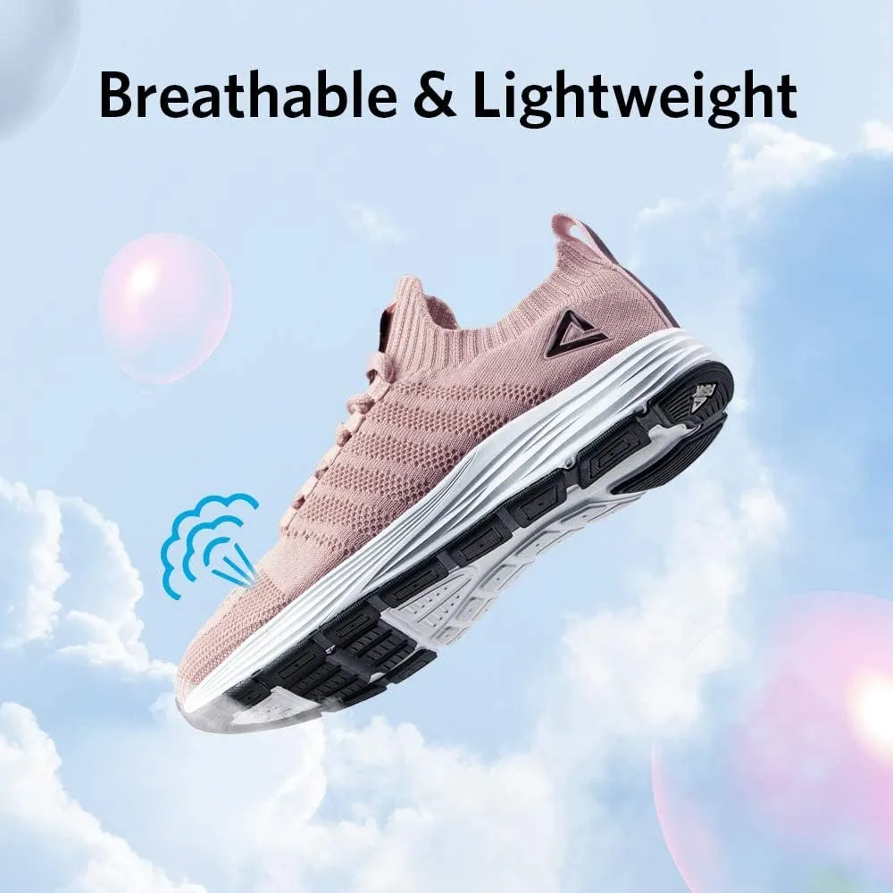 PEAK Womens Lightweight Walking Shoes - Comfortable Slip-on Sneakers for Running, Tennis, Gym, Casual Workout