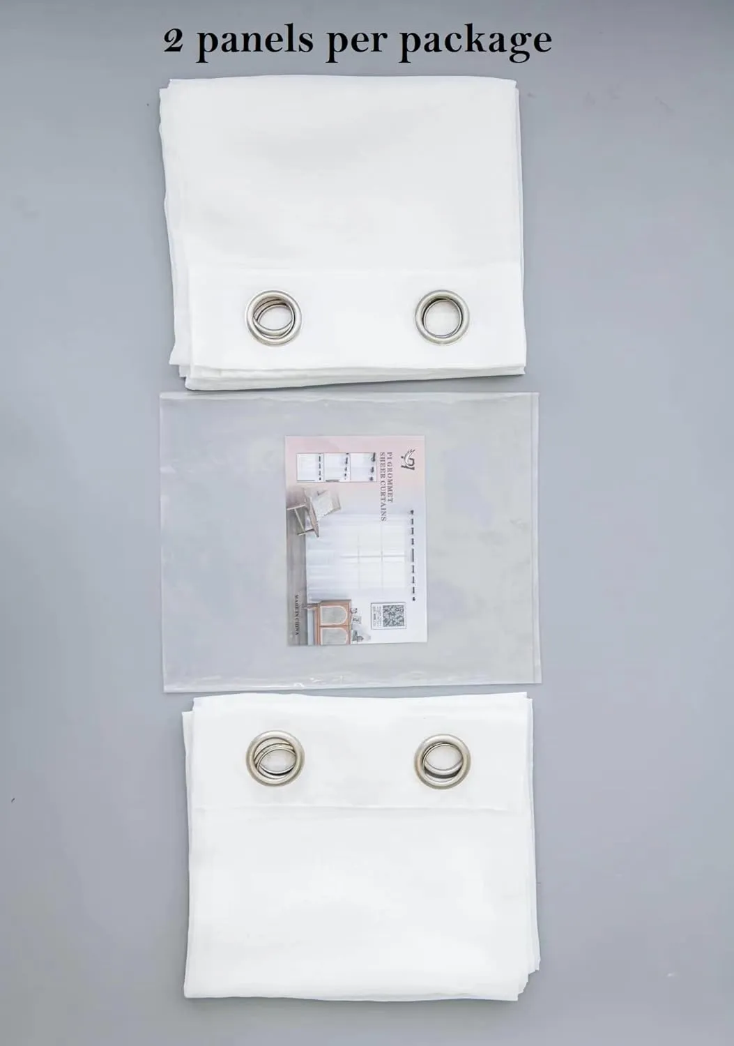 PI Sheer Voile Light Filtering Curtains Grommet Top,Backdrop Window Treatment for Living Room/Bedroom 2 Panels (W52 X L84, Butter)