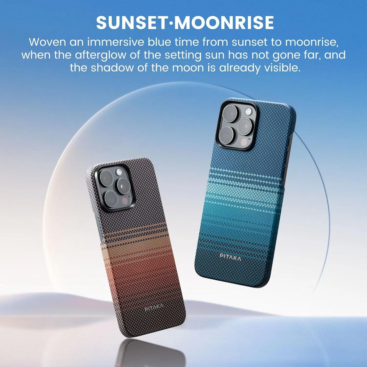 pitaka Case for iPhone 15 Pro Compatible with MagSafe, Slim & Light iPhone 15 Pro Case 6.1-inch with a Case-Less Touch Feeling, 1500D Aramid Fiber Made [MagEZ Case 5 - Moonrise]
