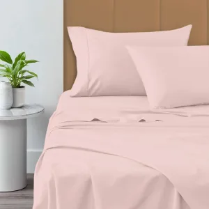 Pizuna Pure 100% Cotton Split King Sheet Set Light Pink, 800 Thread Count 100% Long Staple Cotton Split King Sheets for Adjustable Bed, 15" Deep Pocket Sheets (Combed Cotton Bed Sheets)