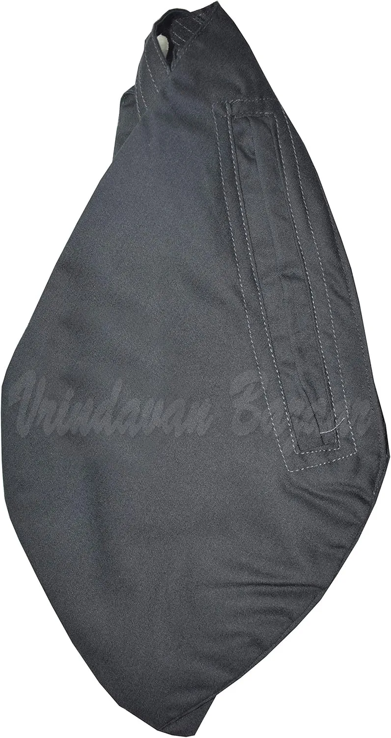 Plain japa Bag with Front Zipper- Grey