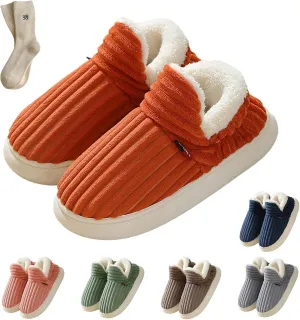 Pluffi Slipper Booties Women, Man Warm Fluffy House Slippers, Thick Sole Anti-Skid Cozy & Stylish Cloud Slides