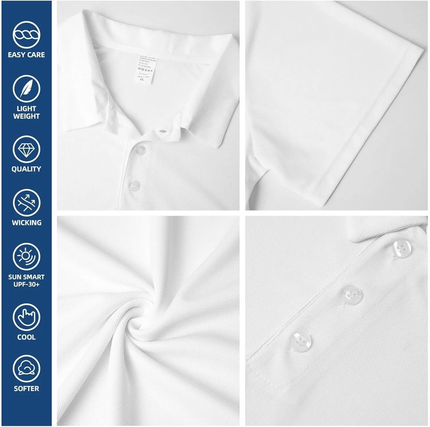 Polo Shirts for Men - Bright Cabbage Cute Eyes Funny Casual Short Sleeve Button Down Mens Polo Golf Shirts