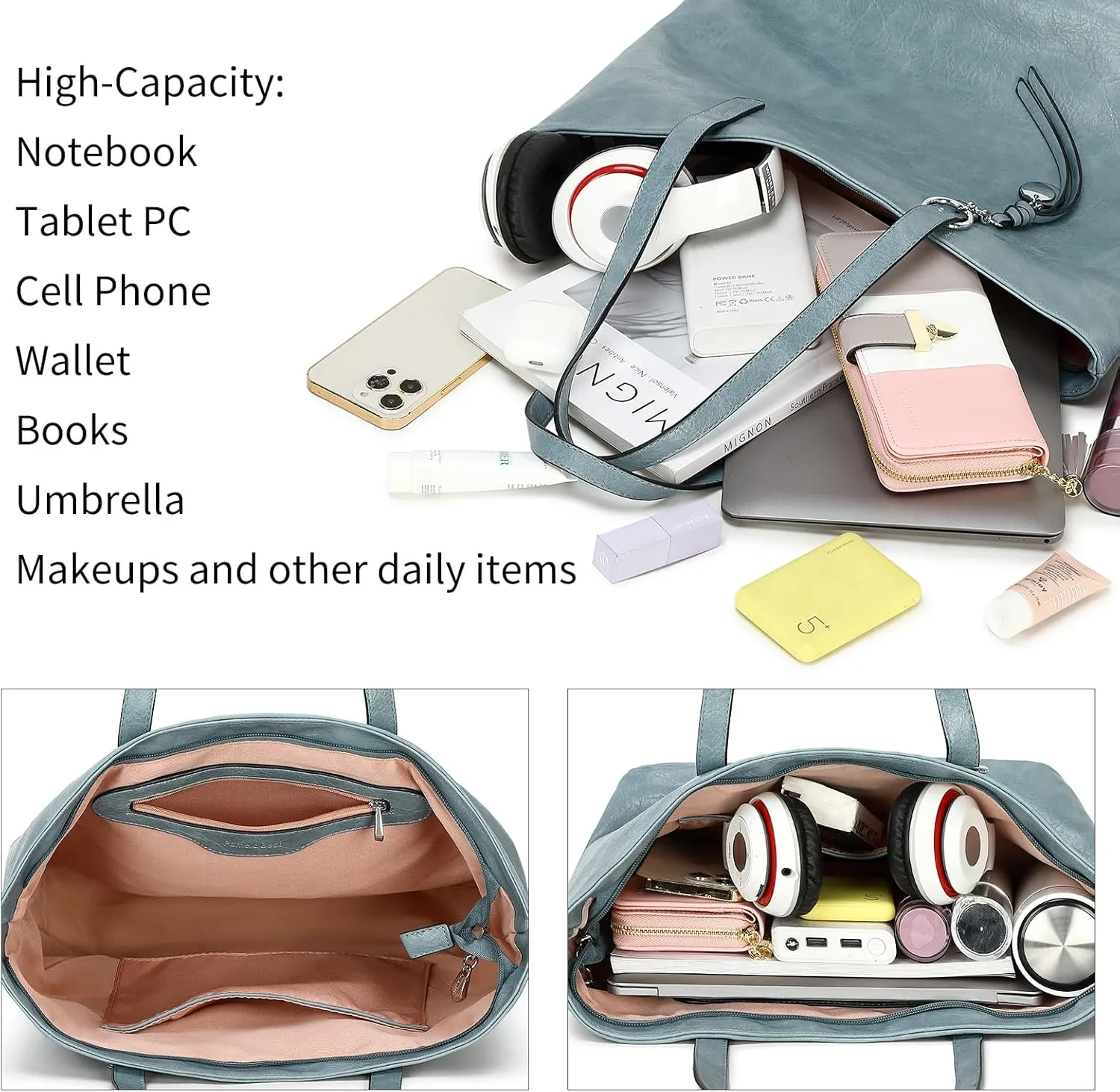 Pomelo Best Soft Faux Leather Stylish Shoulder Tote Bags for Women