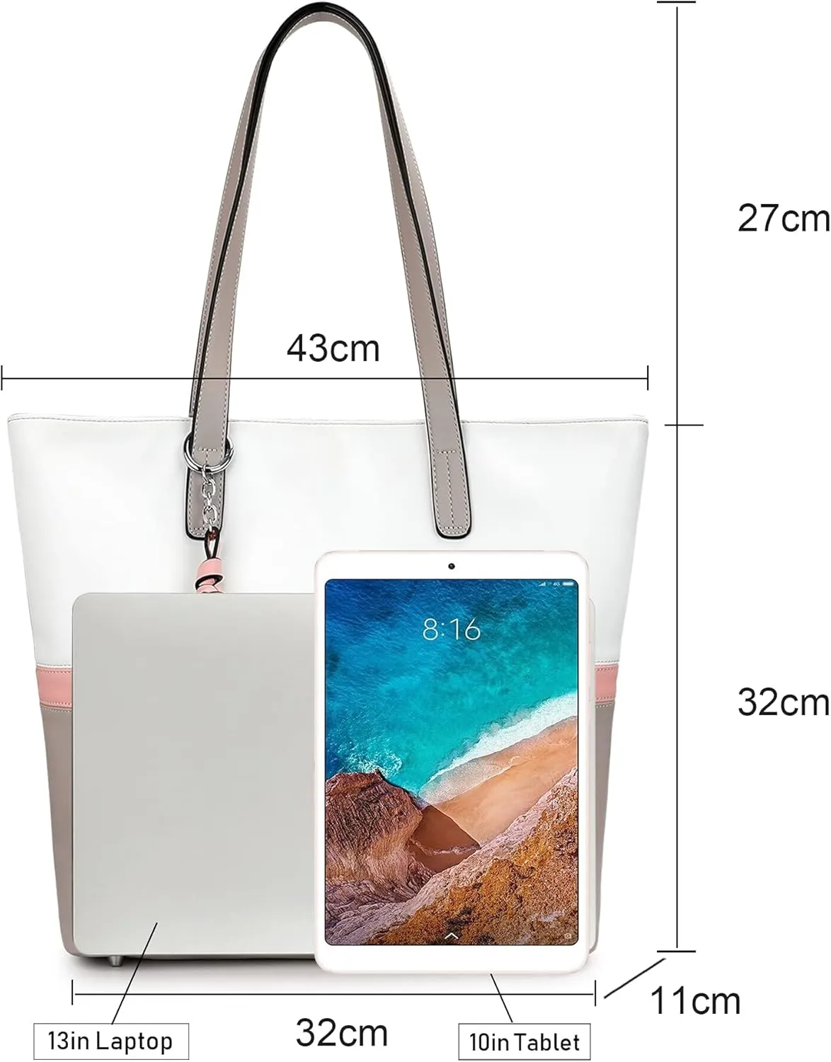 Pomelo Best Soft Faux Leather Stylish Shoulder Tote Bags for Women