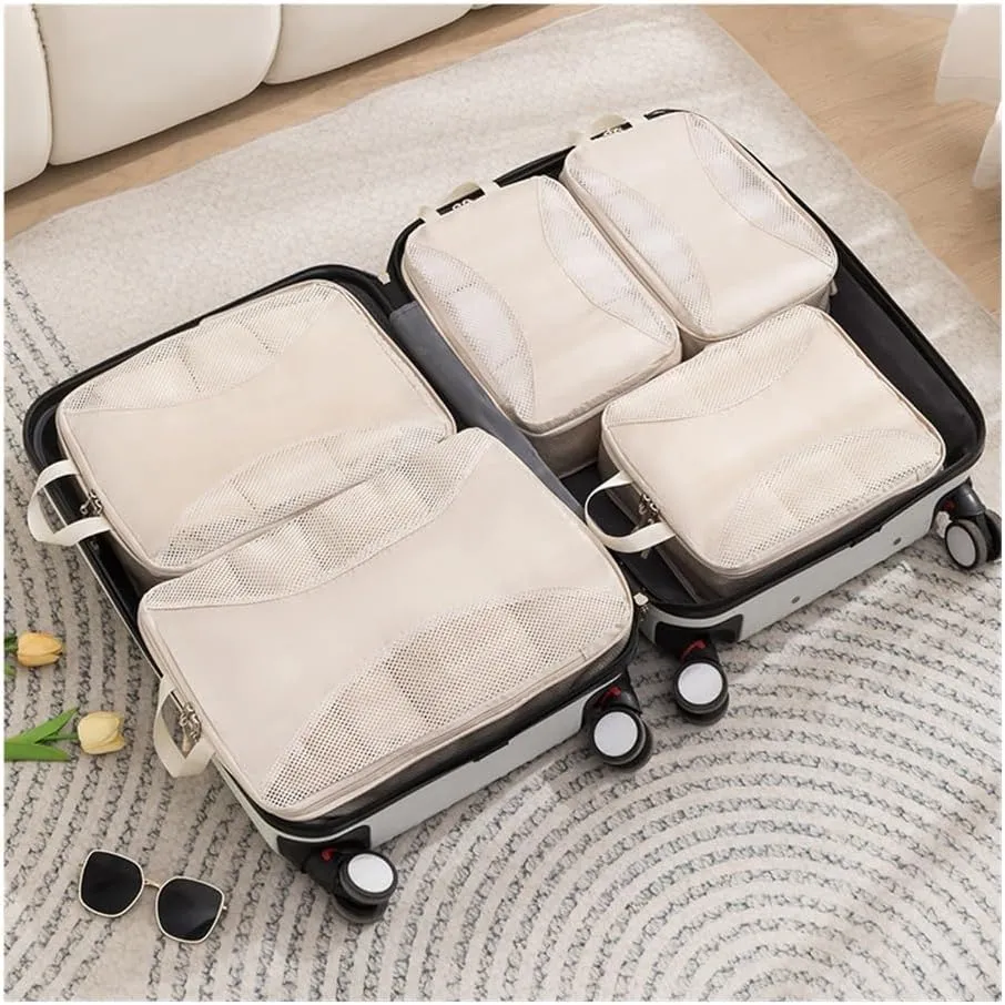 Portable Travel Compression Packing Cubes Bag Clothes Organizers Waterproof Luggage Storage Cases Drawer Bags Organizer