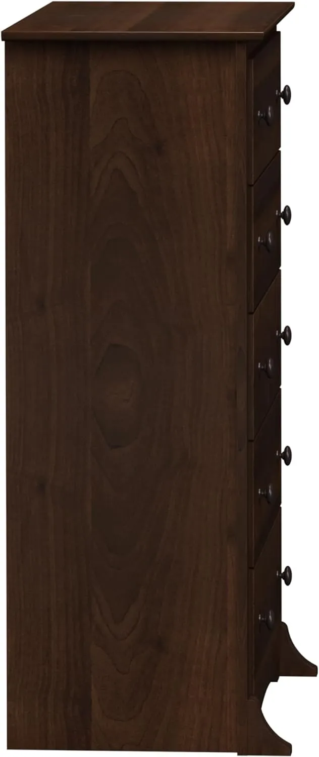 Prepac Sonoma Superior 5-Drawer Chest for Bedroom - Spacious and Stylish Chest of Drawers, Measuring 17.75"D x 31.5"W x 44.75"H, In Espresso Finish