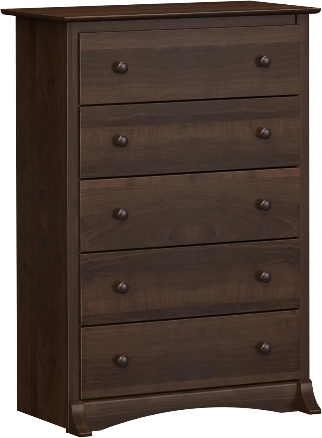 Prepac Sonoma Superior 5-Drawer Chest for Bedroom - Spacious and Stylish Chest of Drawers, Measuring 17.75"D x 31.5"W x 44.75"H, In Espresso Finish