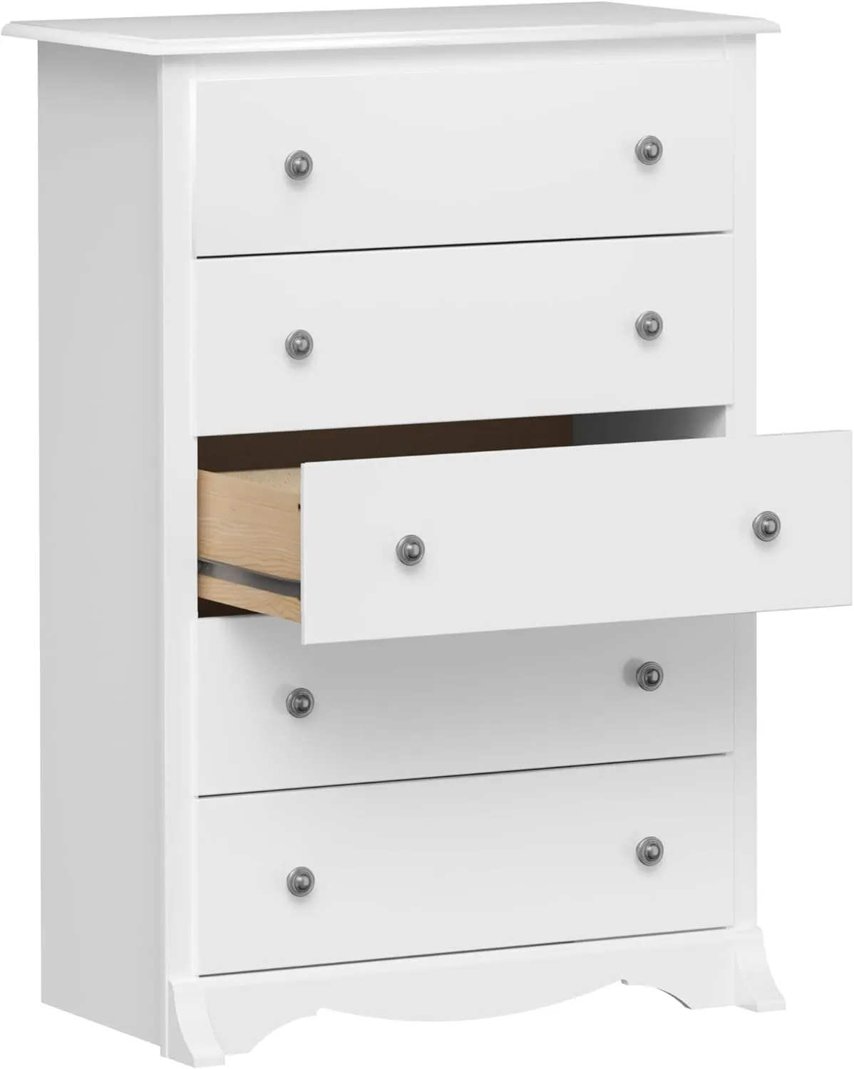 Prepac Sonoma Superior 5-Drawer Chest for Bedroom - Spacious and Stylish Chest of Drawers, Measuring 17.75"D x 31.5"W x 44.75"H, In White Finish