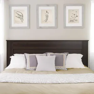 Prepac Stylish Flat Wood Panel Headboard for King Size Beds, Simplistic Wooden King Headboard 2.25" D x 81" W x 48" H, Espresso, EHFK-1301-1