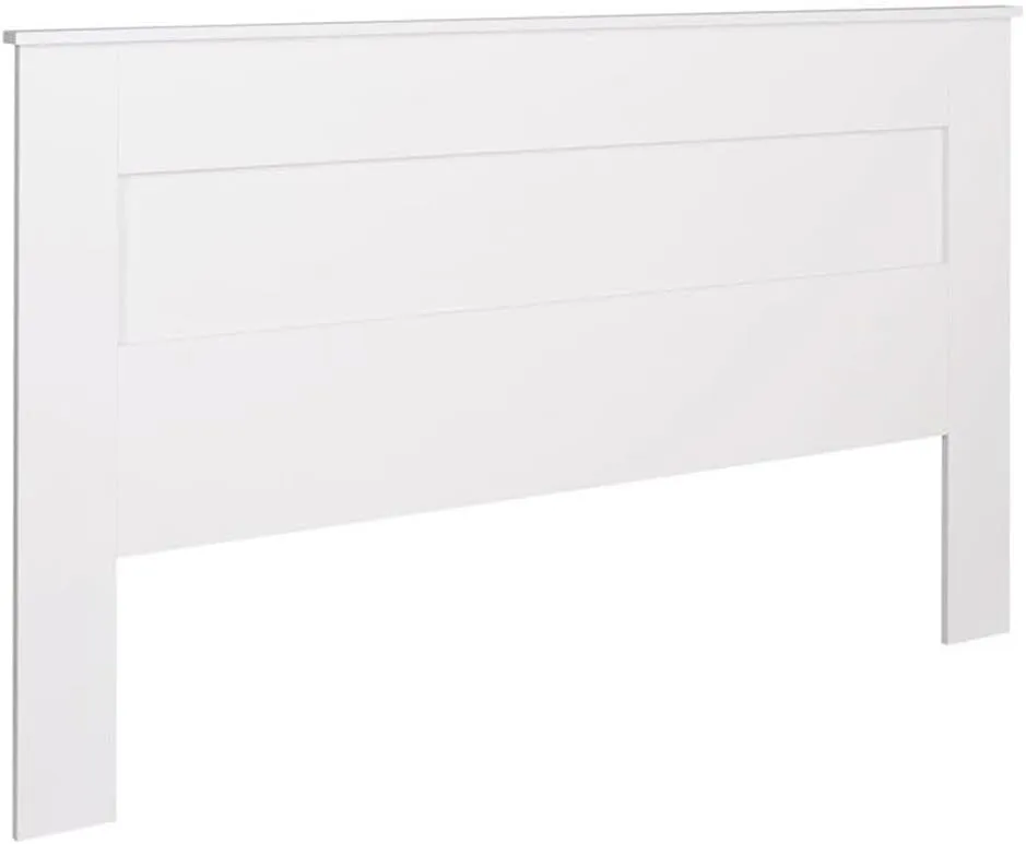 Prepac Stylish Flat Wood Panel Headboard for King Size Beds, Simplistic Wooden King Headboard 2.25" D x 81" W x 48" H, White, WHFK-1301-1