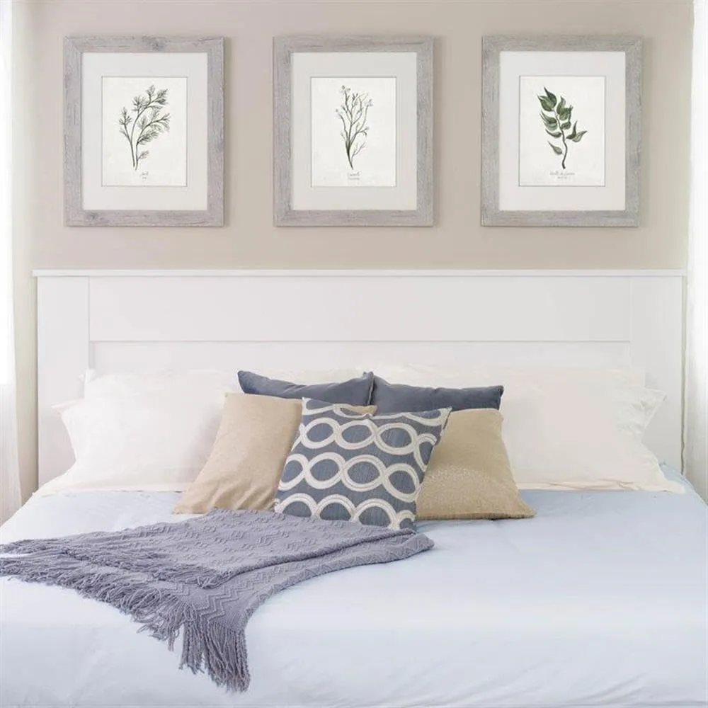 Prepac Stylish Flat Wood Panel Headboard for King Size Beds, Simplistic Wooden King Headboard 2.25" D x 81" W x 48" H, White, WHFK-1301-1