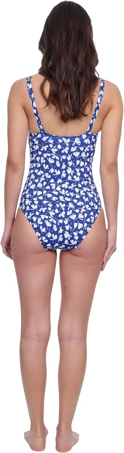 Profile by Gottex Fun Flair Women’s One Piece Crossover Stylish Swimsuit with Soft Cup and Tummy Control Swim Essential
