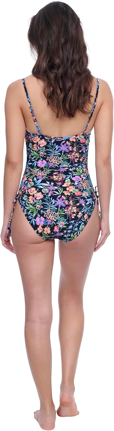 Profile by Gottex Natural Essence Women’s Square Neck Tank Underwire Stylish Elegant One Piece Bathing Suit Swim Essential