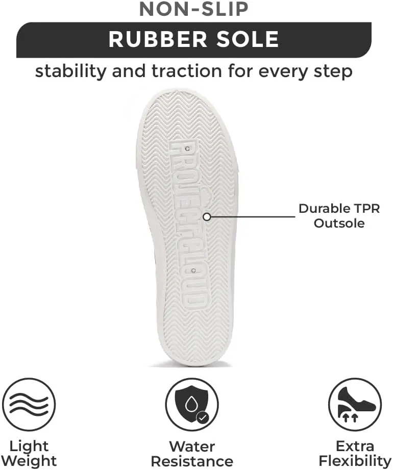 Project Cloud Sneakers for Women - Memory Foam Spring Shoes for Women Footwear - Slip-On Boat Shoes - Non Slip Fashion Sneakers - Lightweight Loafers (Seasalt)