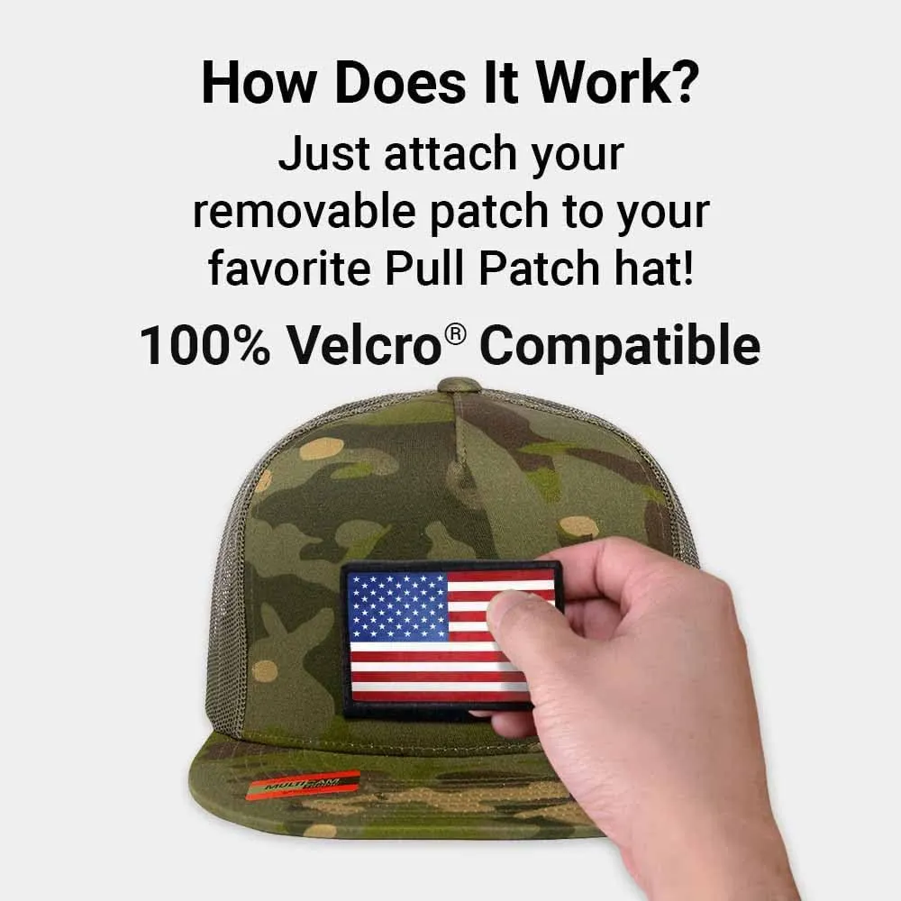 Pull Patch Hat Snapback Trucker Cap Surface to Attach Patches Camo