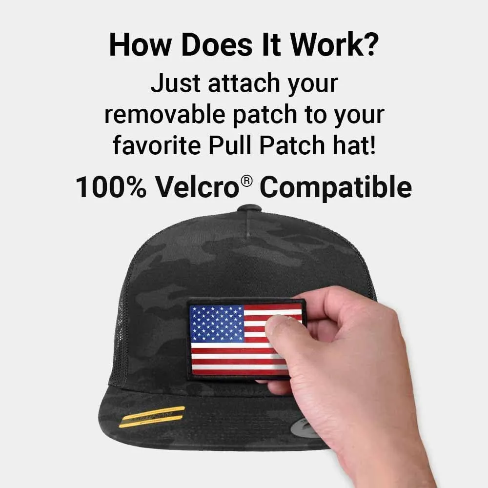 Pull Patch Hat Snapback Trucker Cap Surface to Attach Patches Camo