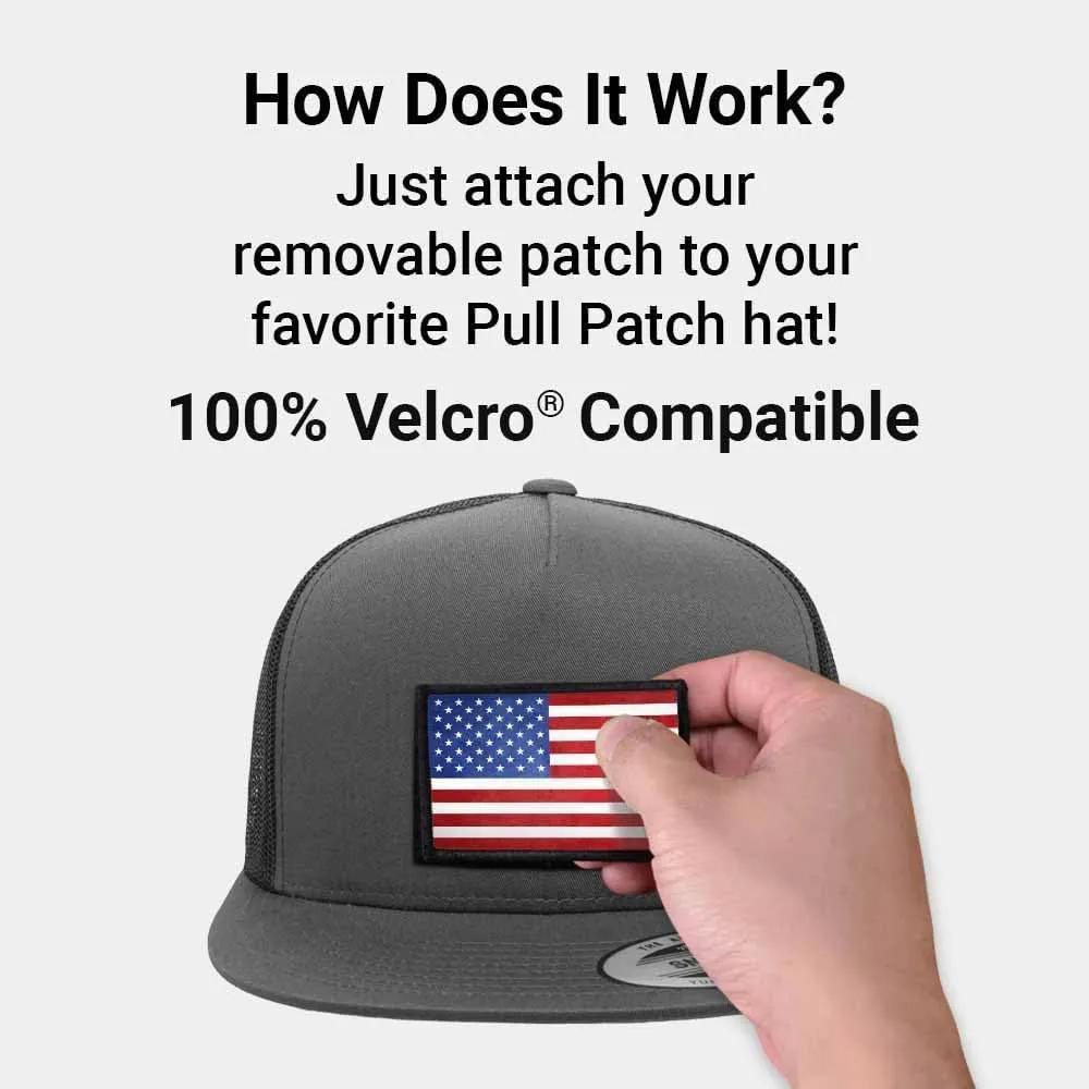 Pull Patch Tactical Hat | Authentic Snapback Flat Bill Trucker Cap | 2x3 Loop Surface to Attach Morale Hook Patches