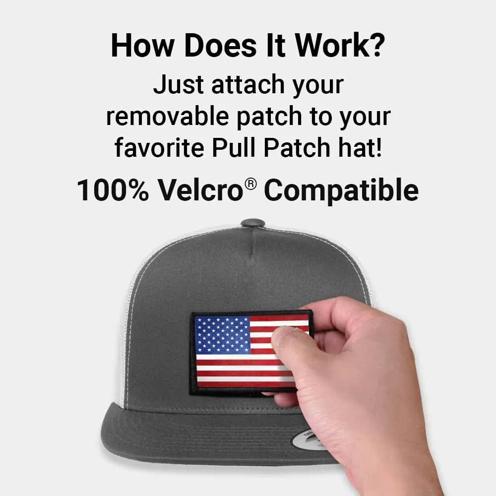 Pull Patch Tactical Hat | Authentic Snapback Flat Bill Trucker Cap | 2x3 Loop Surface to Attach Morale Hook Patches