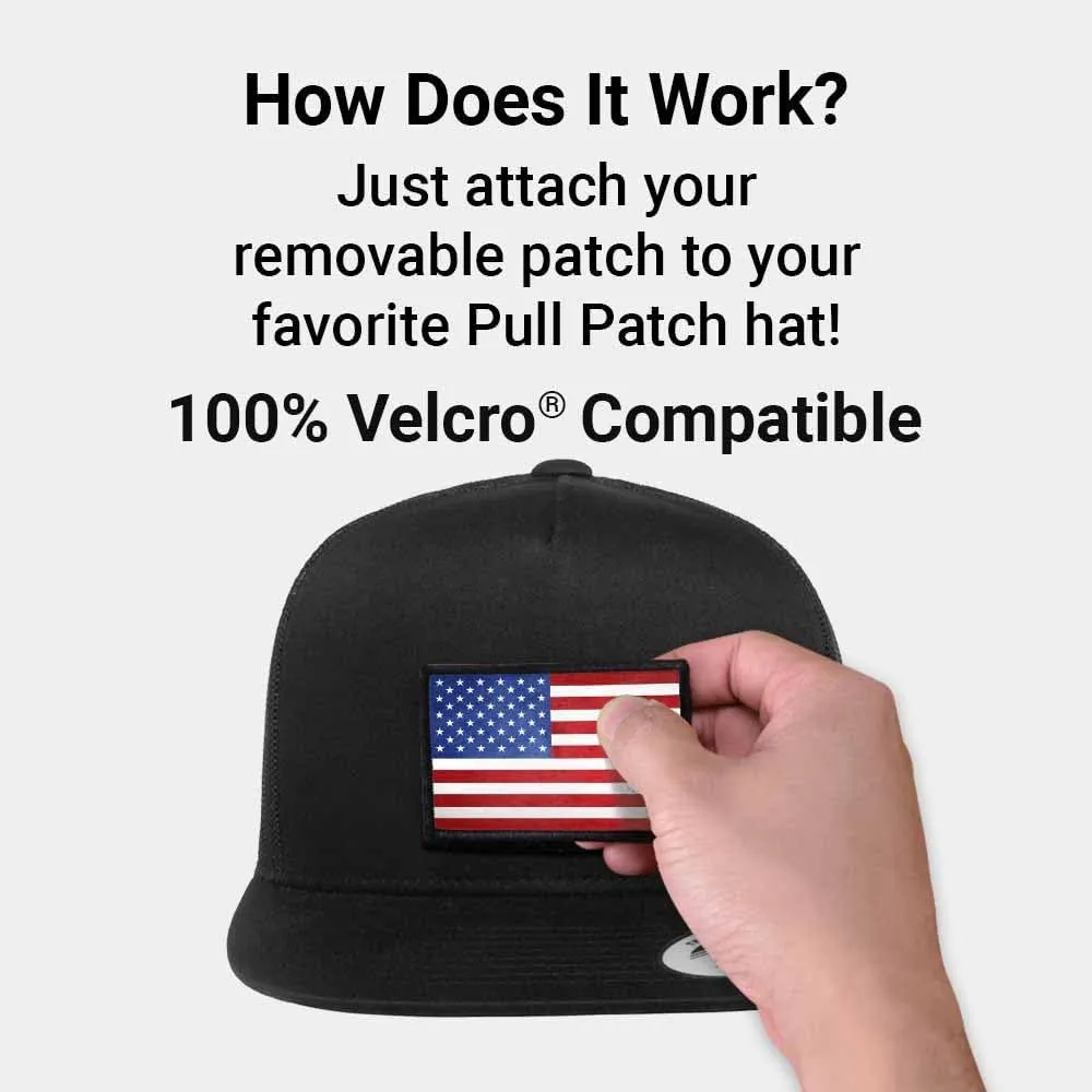 Pull Patch Tactical Hat | Authentic Snapback Flat Bill Trucker Cap | 2x3 Loop Surface to Attach Morale Hook Patches