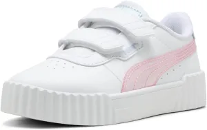 PUMA Carina Sneaker, White-Rose Mauve-Cool Weather, 12 US Unisex Little Kid