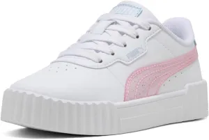 PUMA Carina Sneaker, White-Rose Mauve-Cool Weather, 1.5 US Unisex Little Kid