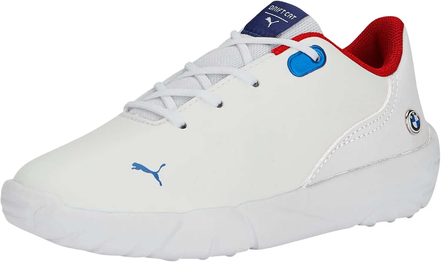 PUMA Unisex-Child Alternative Closure Shoes BMW M Motorsport Drift Cat Decima Hook and Loop Sneaker, Black/Pop Red White, 11.5 US Little Kid
