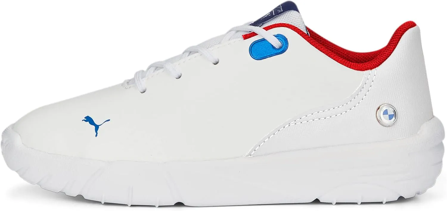 PUMA Unisex-Child Alternative Closure Shoes BMW M Motorsport Drift Cat Decima Hook and Loop Sneaker, Black/Pop Red White, 11.5 US Little Kid