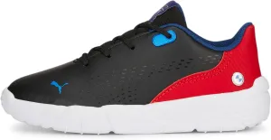 PUMA Unisex-Child Shoes Kids BMW M Motorsport Drift Cat Decima Hook and Loop Sneaker, Black-Pop Red White, 7 US Toddler