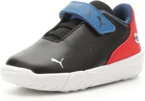 PUMA Unisex-Child Shoes Kids BMW M Motorsport Drift Cat Decima Hook and Loop Sneaker, Black-Pop Red White, 7 US Toddler