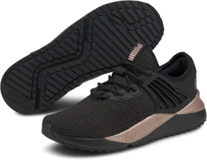 PUMA Womens Pacer Future Sneaker, PUMA Womens Black-Rose Gold, 7