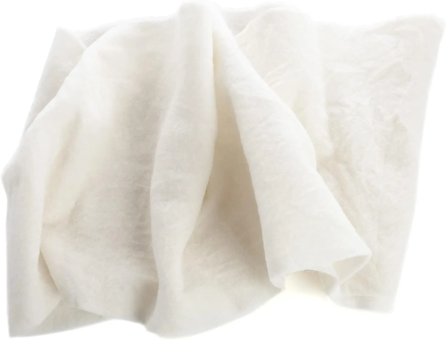 Pure Merino Wool, Extra Fine Pre Felt Fabric for Craft, Needle Felting, Wet Felting, 19 Micron, Natural Ecru Color, 12 x 59 inches