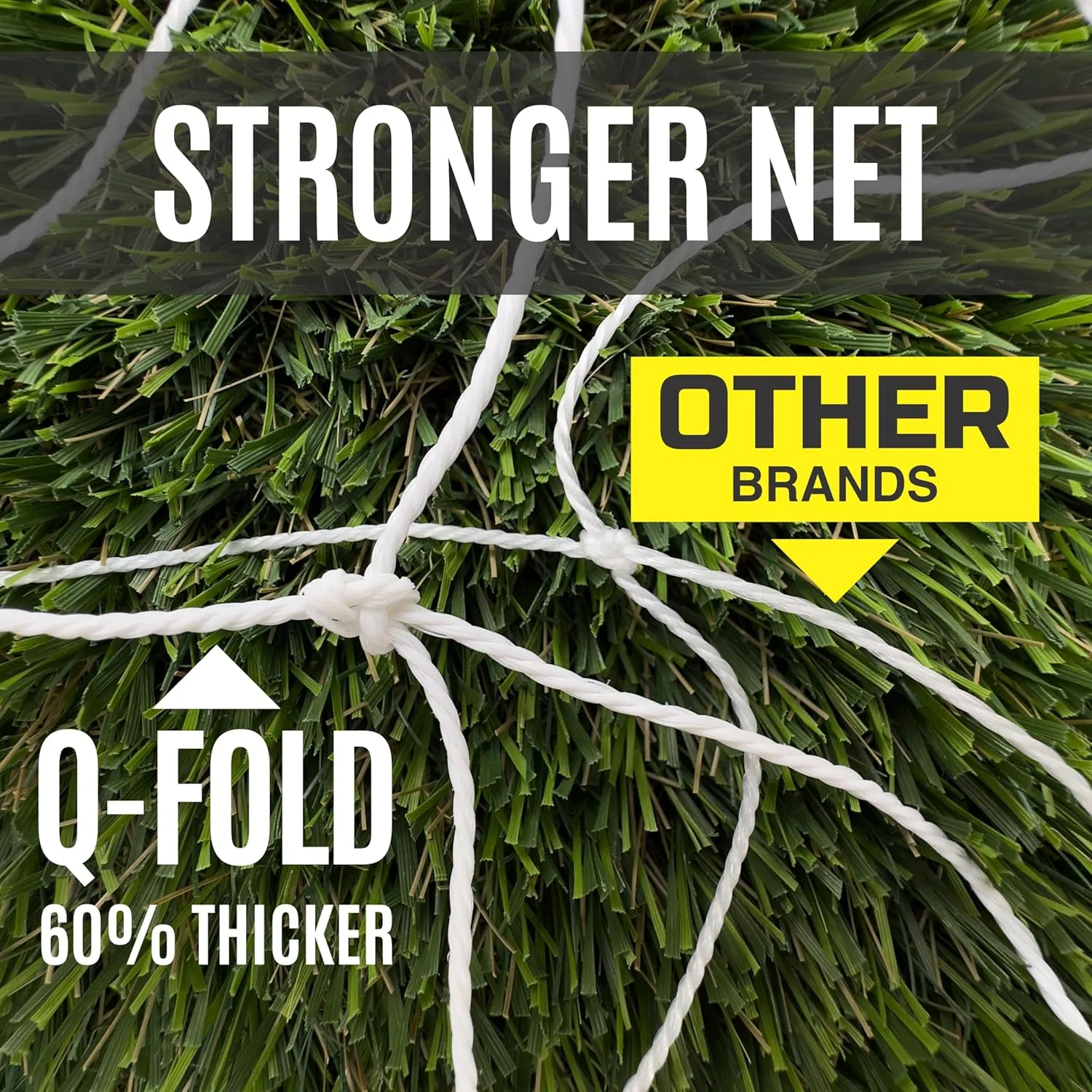 QUICKPLAY Q-Fold Soccer Goal | 30-Second Folding Design for Easy Setup | Portable & Weatherproof uPVC Soccer Goal for Backyard | Durable Post for Adults & Kids