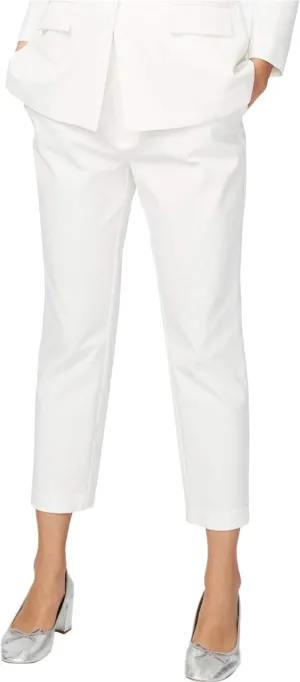 Rachel Roy Womens Vicky Casual Cropped Pants, White, 0