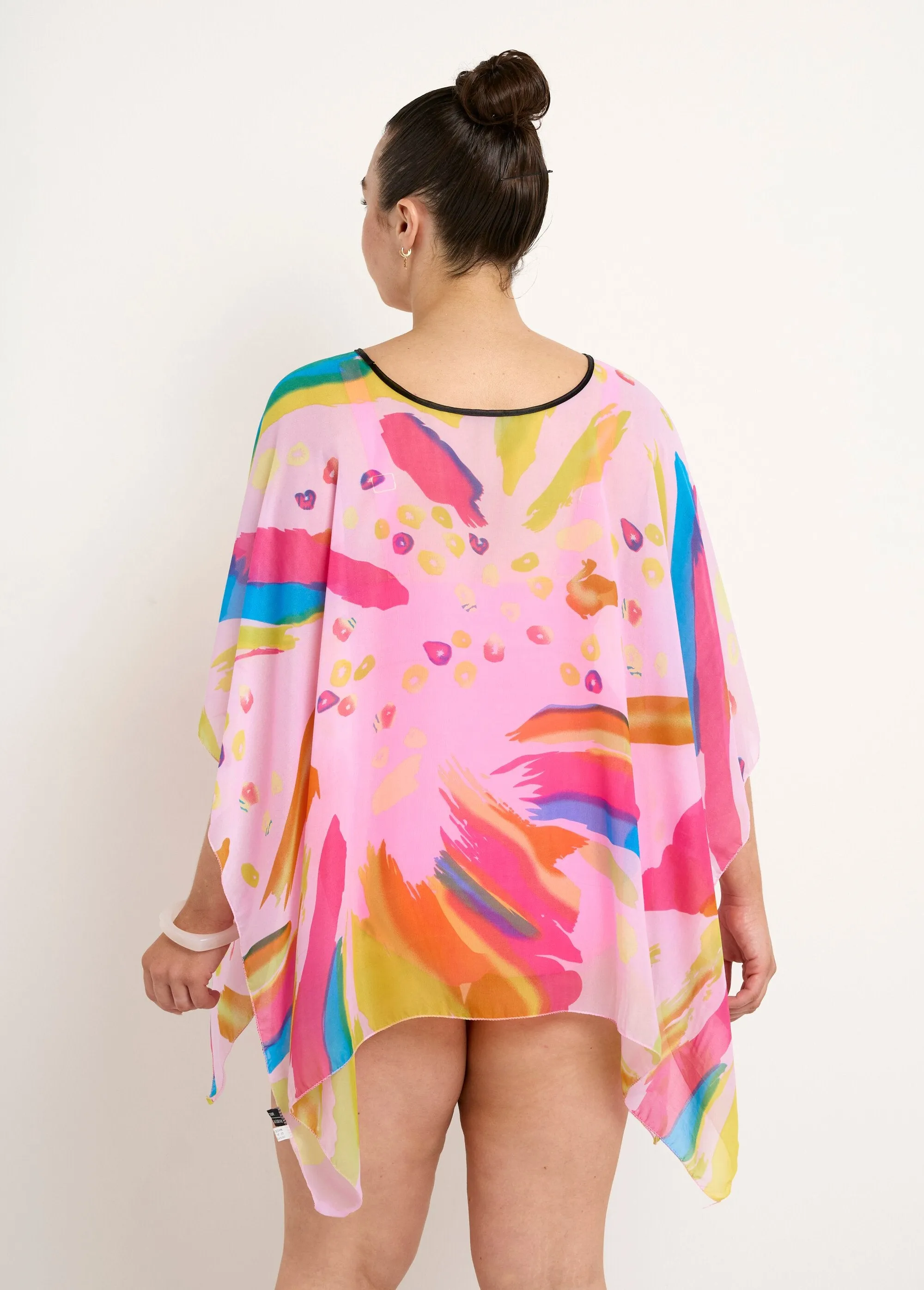 Rainbow themed veil beach tunic