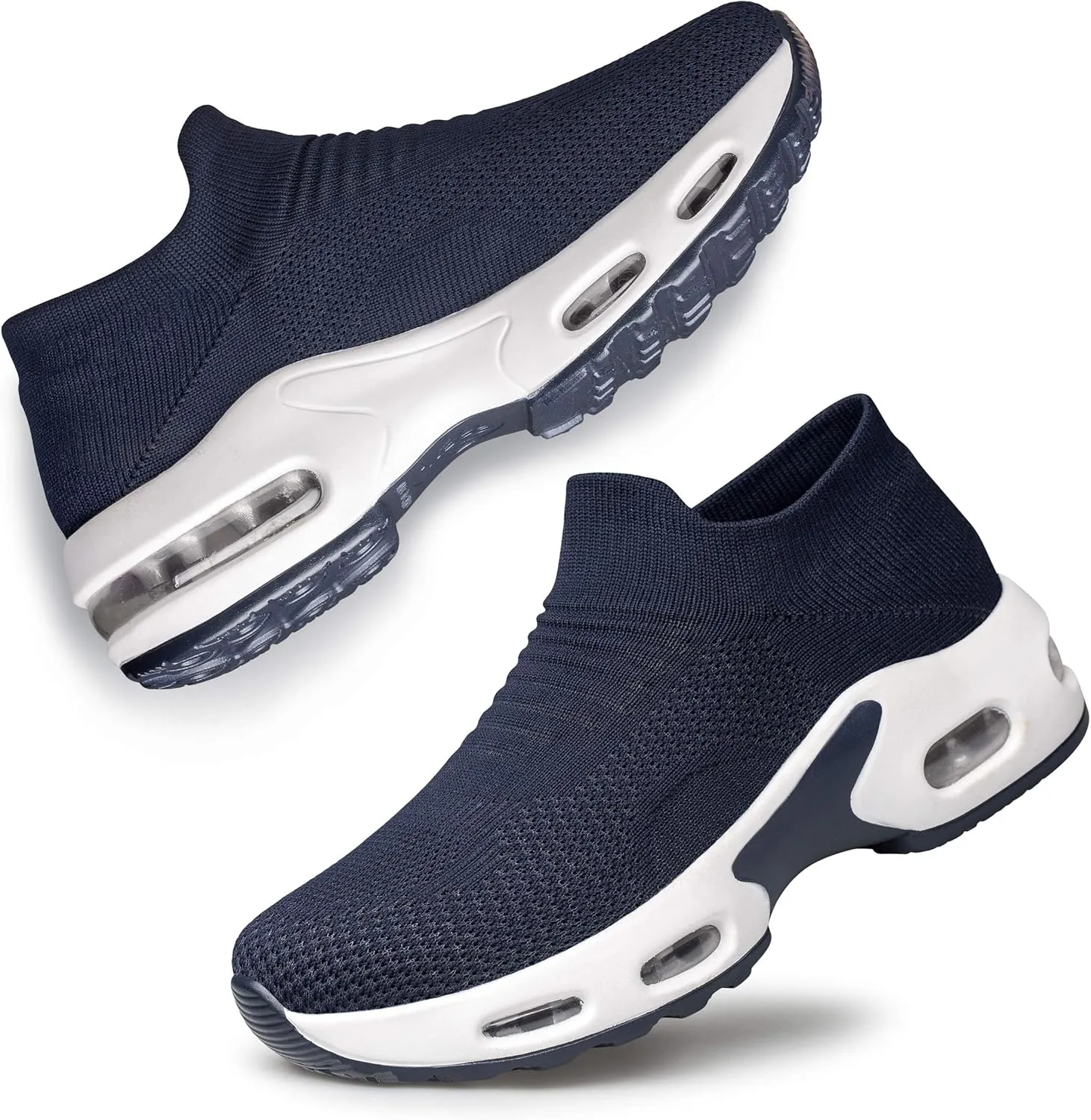 Raoendis Womens Walking Shoes - Sock Sneakers Daily Casual Shoes Slip on Comfortable Nursing Work Shoes