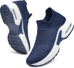 Raoendis Womens Walking Shoes - Sock Sneakers Daily Casual Shoes Slip on Comfortable Nursing Work Shoes