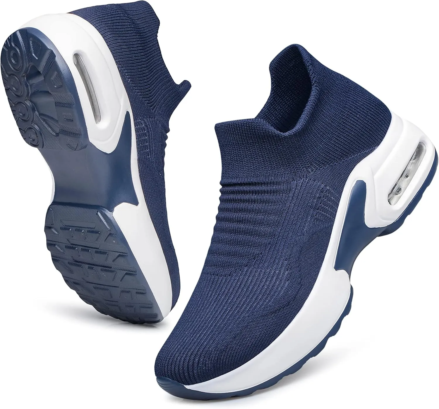 Raoendis Womens Walking Shoes - Sock Sneakers Daily Casual Shoes Slip on Comfortable Nursing Work Shoes